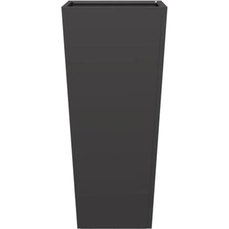 vidaXL Pflanzkübel Schwarz 35x35x75 cm Stahl, rostbeständig und strapazierfähig – Bild 5