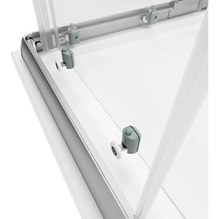 Schulte Duschkabine Corner Eckeinstieg mit Silberfarbenen Schiebetüren, 4 mm Sicherheitsglas (ESG) Klar, 90x90 cm, Montage auf Duschwanne oder Fliese – Bild 5