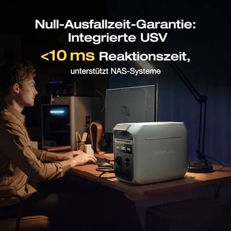 EcoFlow DELTA 3 Plus Tragbare Powerstation, 1024 Wh LiFePO4-Batterie, ultraschnelle Aufladung und erweiterbare Kapazität bis 5 kWh, Silber – Bild 4