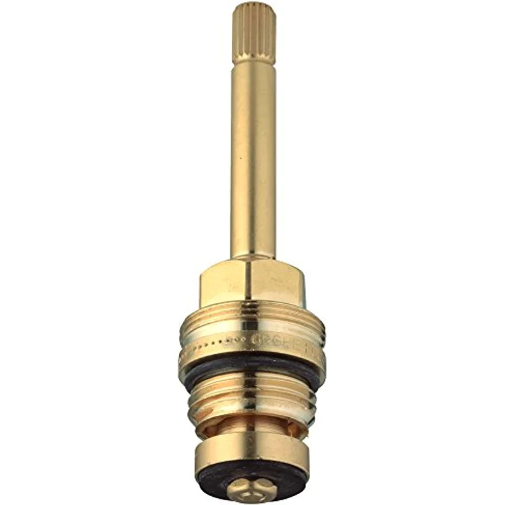 Grohe Spültischarmatur 1/2 Zoll Oberteil 07147000, Innen-Oberteil für Unterputz-Ventil mit langer Spindel aus Messing blank – Bild 1