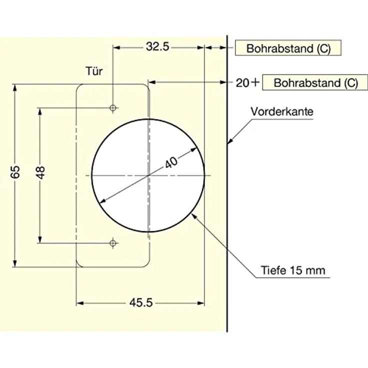 Werkstarck Schwerlast-Topfband, vernickeltes Möbelscharnier für schwere Türen, 3D verstellbar, 40 kg Tragkraft, für Eck- und Mittelmontage – Bild 4