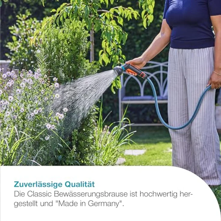 Gardena Bewässerungsbrause Classic, Softsprühbild mit stufenlos einstellbarer Wassermenge, wetterbeständig gegen UV-Strahlung und Frost – Bild 3