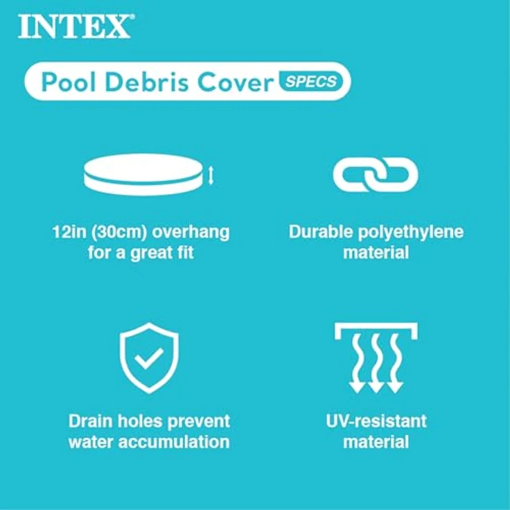 Intex Easy Set Pool Cover - Poolabdeckplane - Ø 244 cm - Für Easy Set Pools – Bild 3