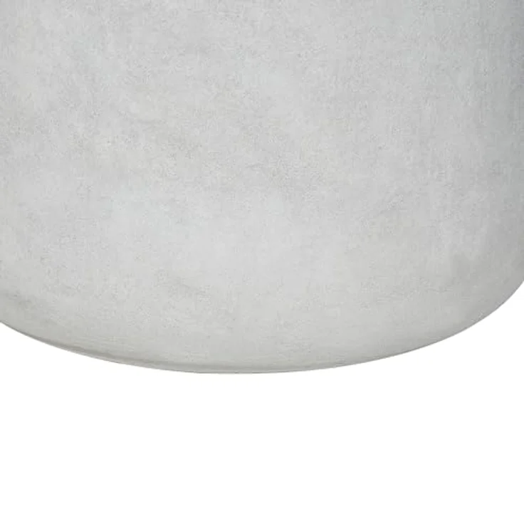 Beliani Outdoor Blumentopf Beton-Optik grau rund 34 x 34 x 33 cm Modern Messene, Lehm-Faser-Mischung, UV-beständig – Bild 5