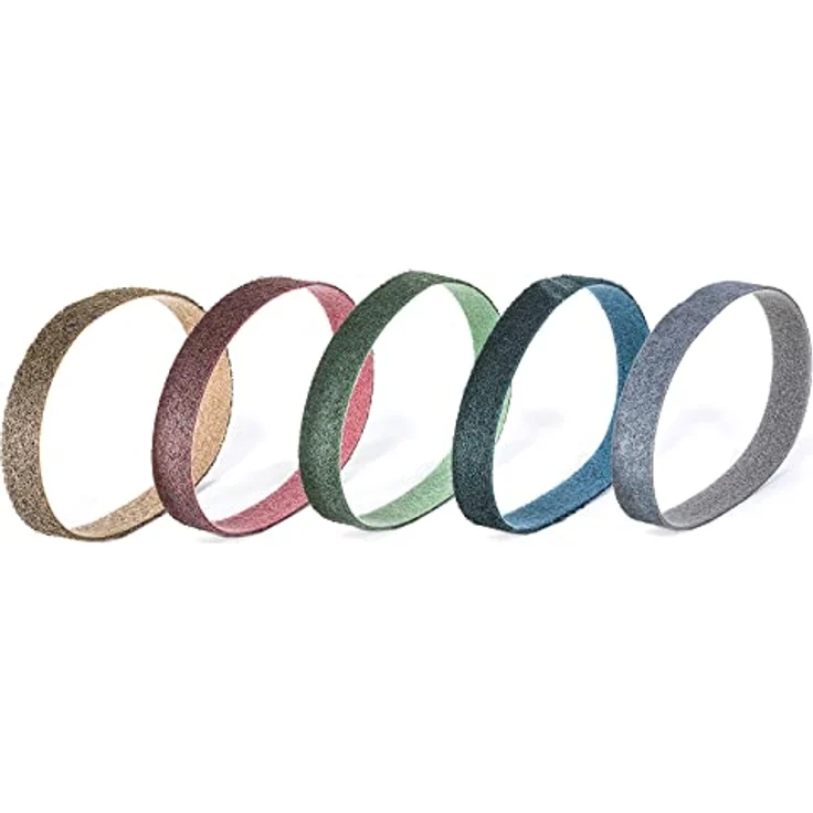Score Abrasives Pro Line Vlies-Schleifband, 5-teiliges Premium-Set, gemischte Körnungen (P80-P600), 40 x 760 mm, für Metall, Holz, Kunststoff und Edelstahl – Bild 2