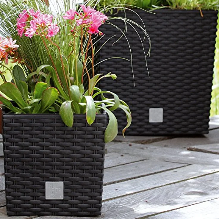 Maceta Rato 32 litros con cubilete para plantar en color chocolate 33 x 33 x 33 cm. – Bild 2