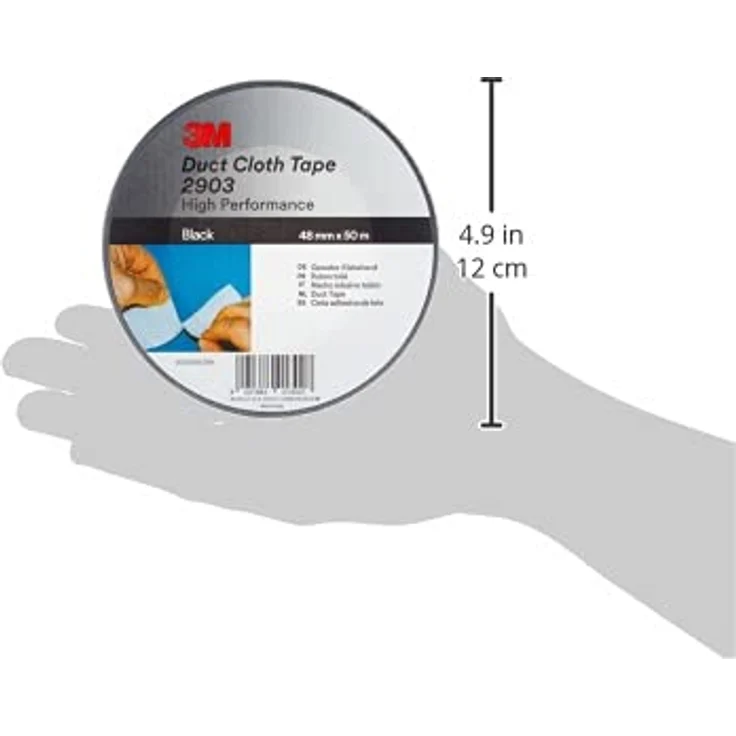 3M 2903 Universalgewebeklebeband 48mm x 50m, Farbe Schwarz - Preisvergleich – Bild 4
