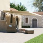 vidaXL Standmarkise, freistehende Markise mit 360 Grad Verstellmöglichkeiten, Creme - Preisvergleich