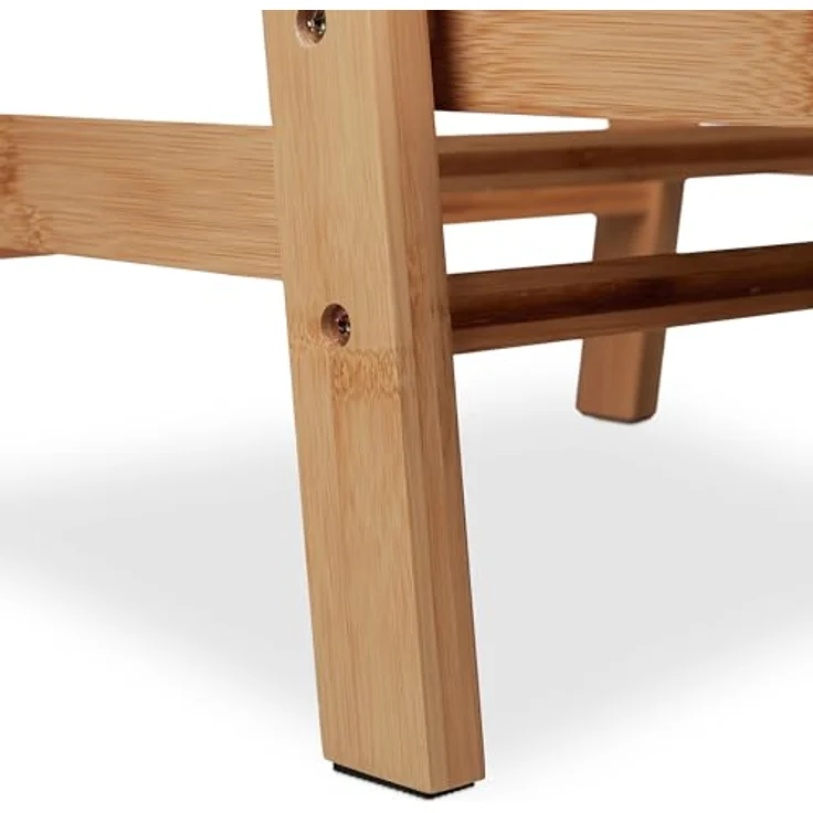 Relaxdays Tritthocker klappbar, 2 Stufen, bis 100 kg, aus Bambus, natur, HBT 48 x 45 x 51 cm, vielseitig einsetzbar für Kinder und Haushalt – Bild 8