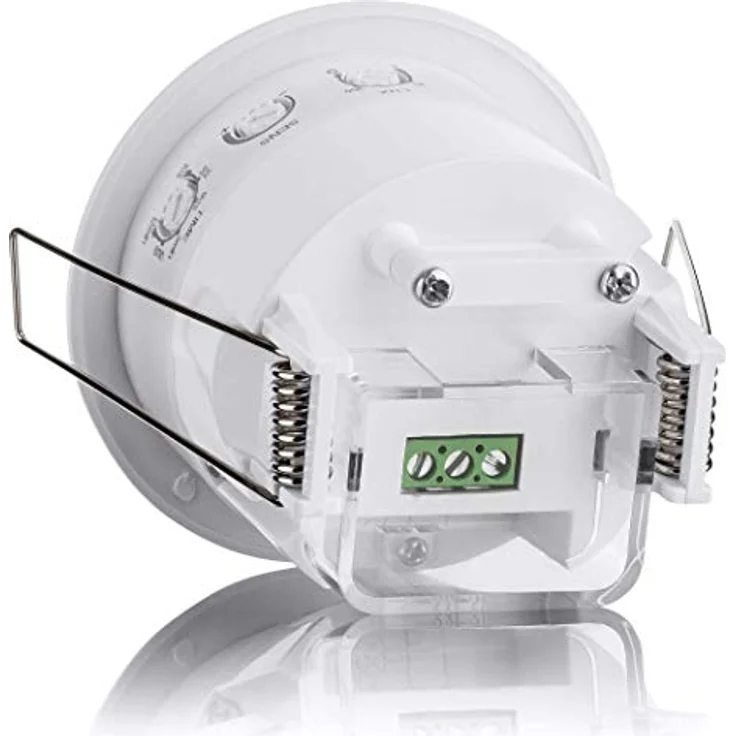 SEBSON® Bewegungsmelder Innen, Unterputz, HF Sensor LED geeignet, Decken Montage programmierbar, Bewegungssensor 2-16m/ 360°,3-Draht – Bild 4