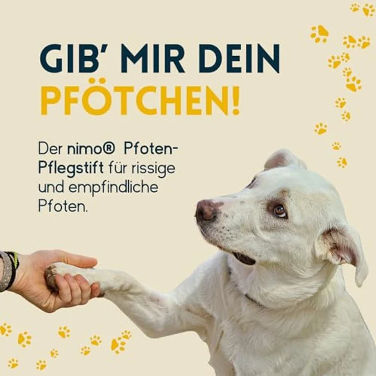 nimo® Pfoten Pflegestift, Pfotenbalsam für Hunde und Katzen mit Bienenwachs & Propolis, Wundschutz für trockene Ballen – Bild 2
