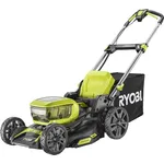 Ryobi ONE+ Akku-Rasenmäher RY18LMX46A-0, 18 V, 46 cm Schnittbreite, bürstenloser Motor, ohne Akku, 55 L Fangkorb, 7-stufige Schnitthöhenverstellung