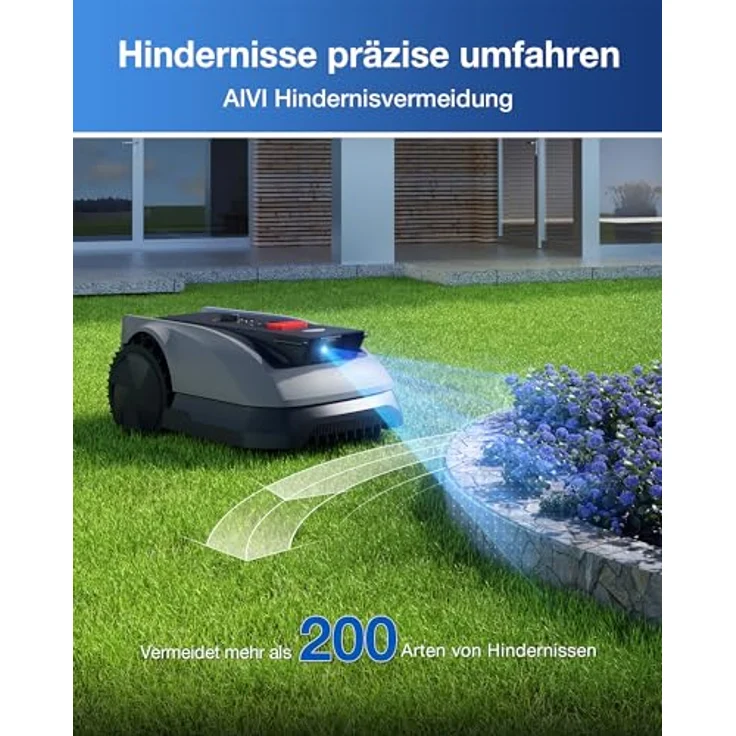 ECOVACS Mähroboter Goat O600 RTK, LiDAR-gestützte RTK+Vision Navigation, 600 m², IPX6 wasserdicht, verfolgt 0,7 m Engstellen – Bild 6