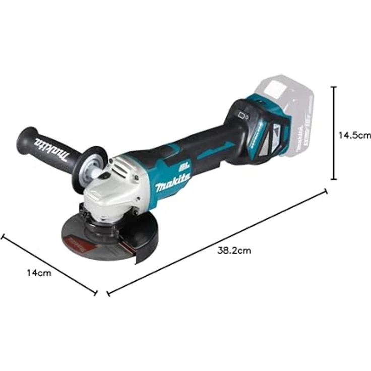Makita 18V Akku-Winkelschleifer DGA515Z mit Paddleschalter, ohne Akku ohne Ladegerät 125 mm Akku – Bild 3