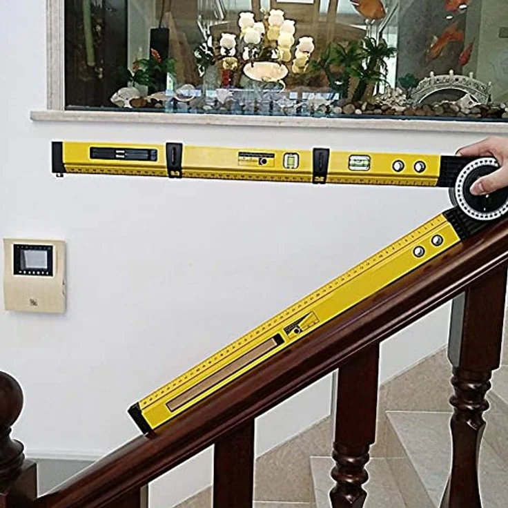 Yato Winkelmesser 3-in-1, Bauwinkel mit Wasserwaage und Zirkel-Funktion, aus hochwertigem Aluminium, Messbereich 0-270 Grad – Bild 5