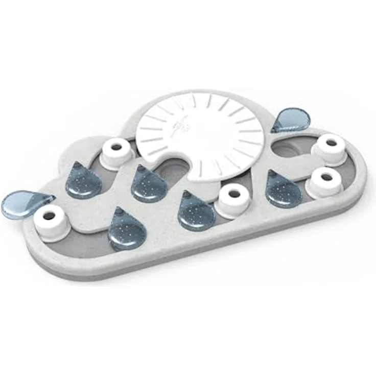 Catstages Nina Ottosson Rainy Day Puzzle & Play - Interaktives Intelligenz-/Snackspielzeug für Katzen, 14 versteckte Leckerli-Fächer, BPA-frei – Bild 1