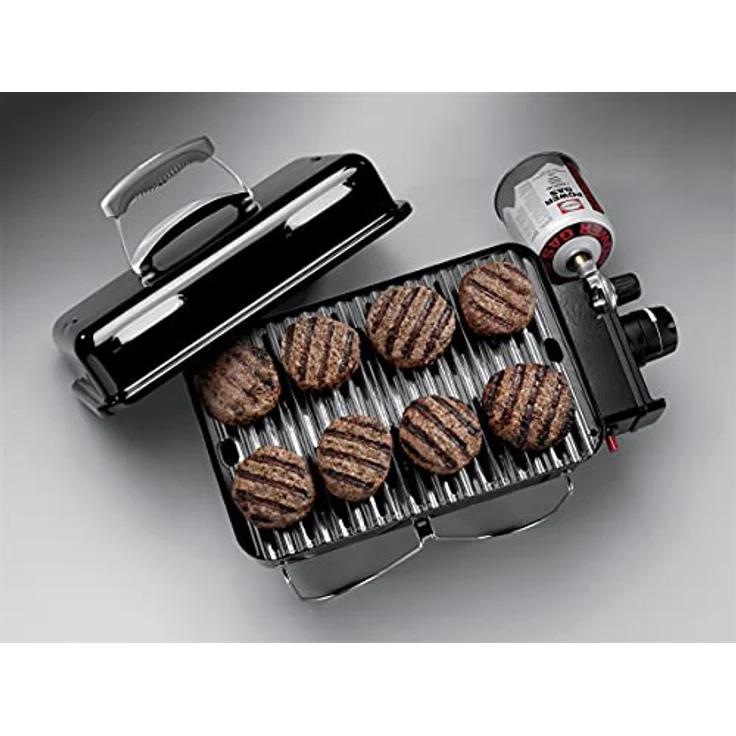 Weber Go-Anywhere, tragbarer Gasgrill mit 2100 W, 1 Zone, porzellanemaillierter Deckel, zuverlässige Zündung – Bild 14