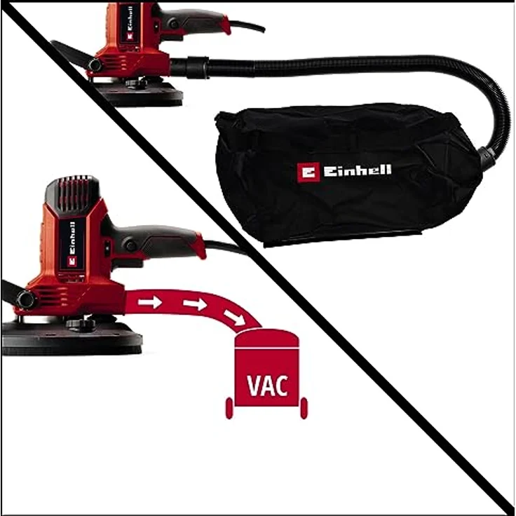 Einhell Trockenbauschleifer TC-DWS 225, 1220 Watt, max. 2300 U/min, mit integrierter Staubabsaugung und 6 Schleifpapieren – Bild 5