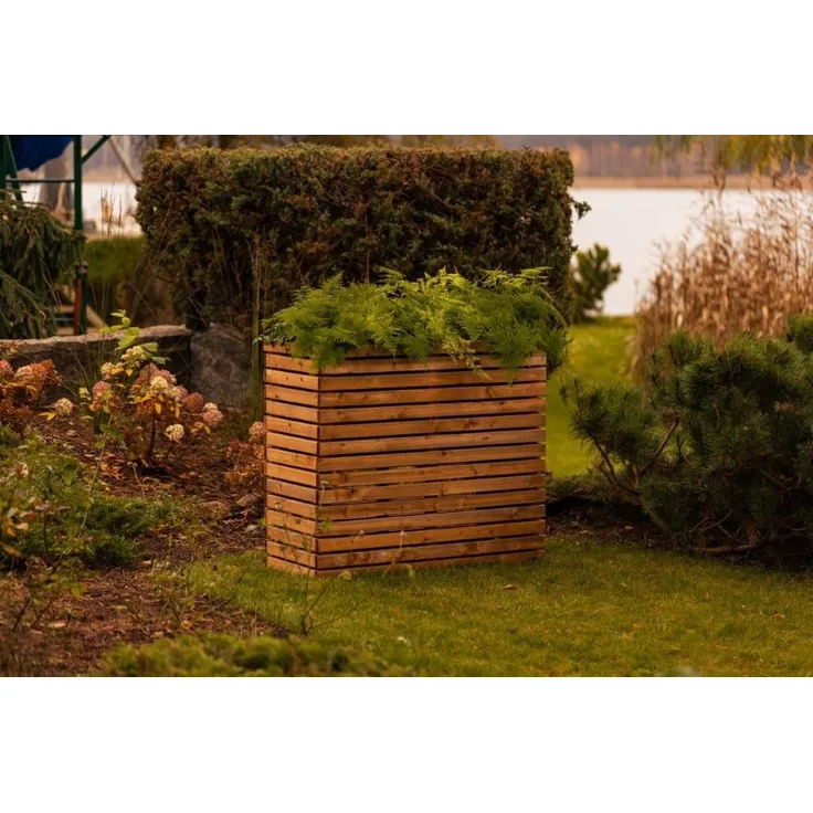 Upyard TerraBox High Pflanzkübel, Holz 100 x 90 cm, braun