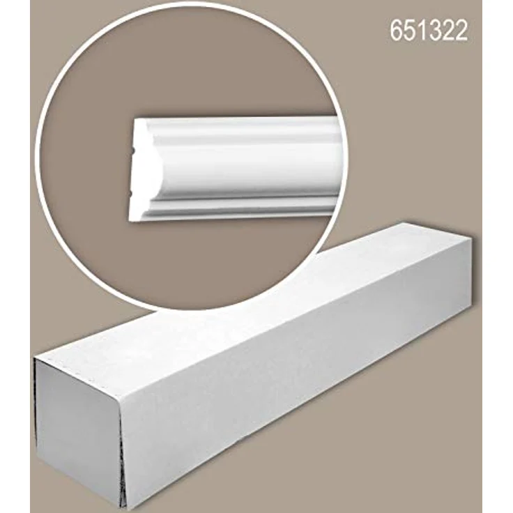 Profhome Zierleiste 651322, Leisten-Set mit 28 Zierleisten, 56 m, extrudiertes Polystyrol (XPS), weiß, für Innen- und Außenbereich – Bild 2