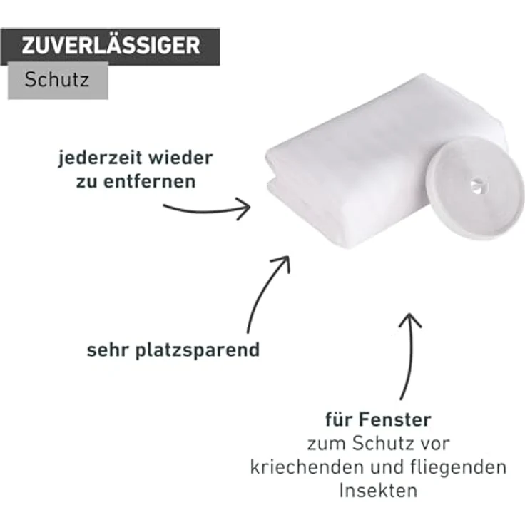 Windhager, Fliegengitter für Fenster, Standard, 130x150cm (ANTHRAZIT) – Bild 4