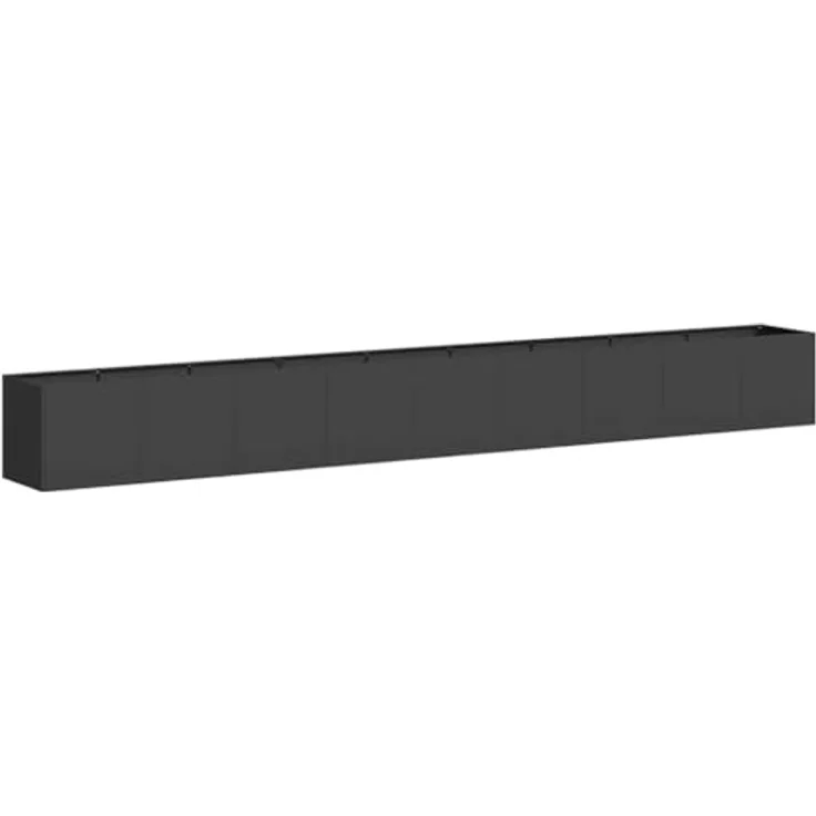 vidaXL Pflanzkübel Schwarz 360x40x40 cm Kaltgewalzter Stahl, Garten-Garten-Pflanzkübel, Hochbeet – Bild 1