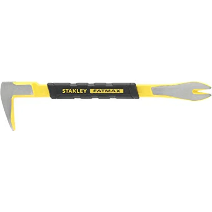 Stanley Fatmax Präzisionseisen FMHT1-55008, schmale Schaufel 25 cm, geschmiedeter Karbonstahl, flache abgeschrägte Klaue, rutschhemmende Griffe, gelb lackiert – Bild 2