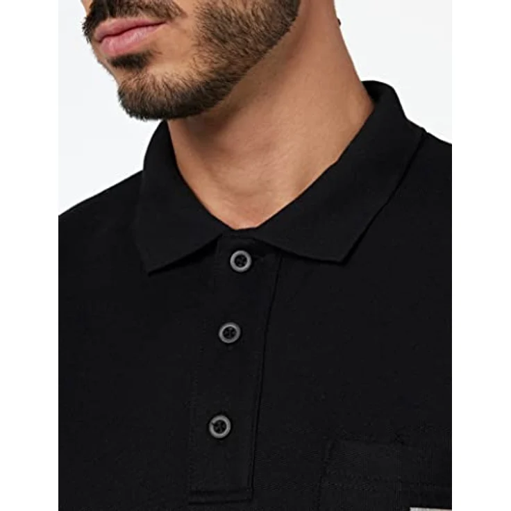 Carhartt Poloshirt K570 Work Pocket, Piqué-Gewebe in blau, mit schmutzabweisendem Finish und Brusttasche – Bild 3