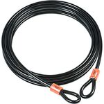 BURG-WÄCHTER Sicherheitskabel mit Ösen, Ummanteltes Stahlseil (ohne Schloss), Sicherung für Gartenmöbel, Fahrrad, Motorrad, 750 1000, Schwarz, 10 m