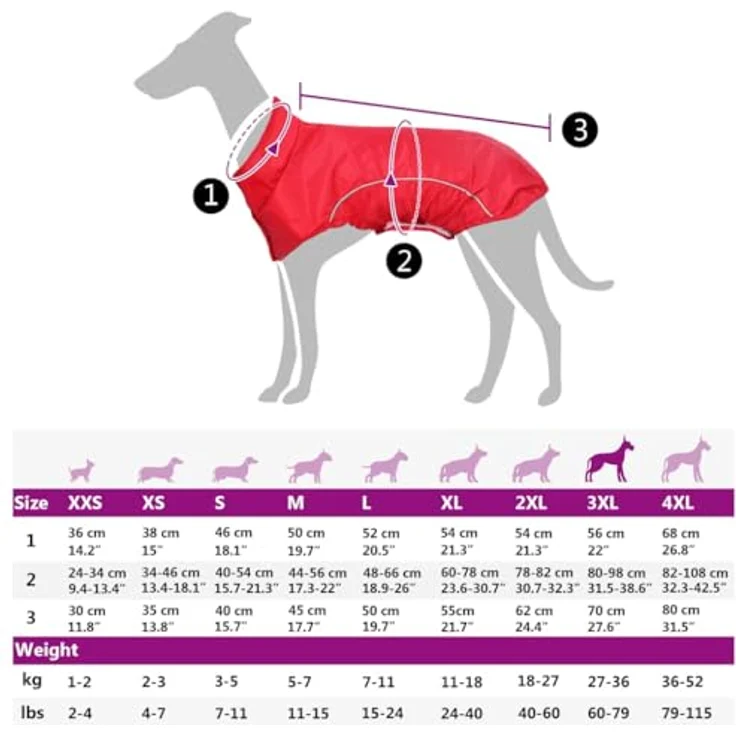 vidaXL Hundemantel Hunde Regenmantel aus Polyester, rot, 3XL mit Reflexstreifen und Klettverschlüssen – Bild 3