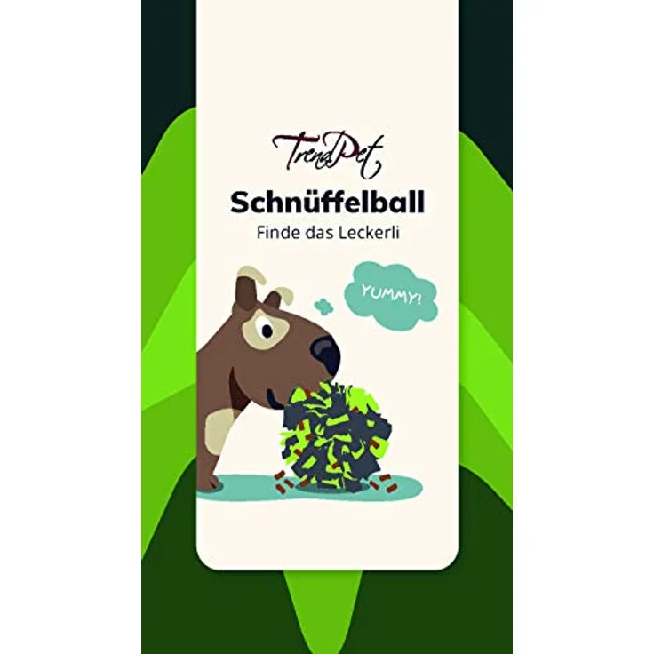 TrendPet Schnüffelball - 25cm Durchmesser, Aktivspielzeug für Hunde, Grün – Bild 2