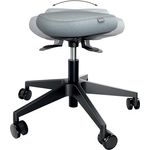 Leitz Ergo Active Höhenverstellbarer Sitzhocker (47–60 cm) mit Rollen, Ergonomischer Drehhocker für Büro und Home Office, Schwarz, 65770095