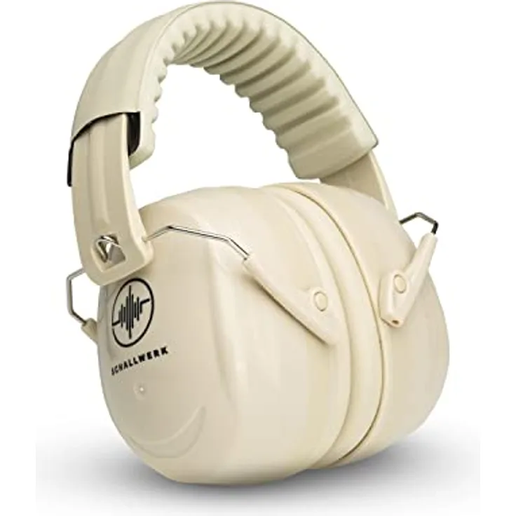 Schallwerk ® Work+ | Größenverstellbarer Gehörschutz (Beige) - Hochwertiger Lärmschutz für Arbeit und Alltag