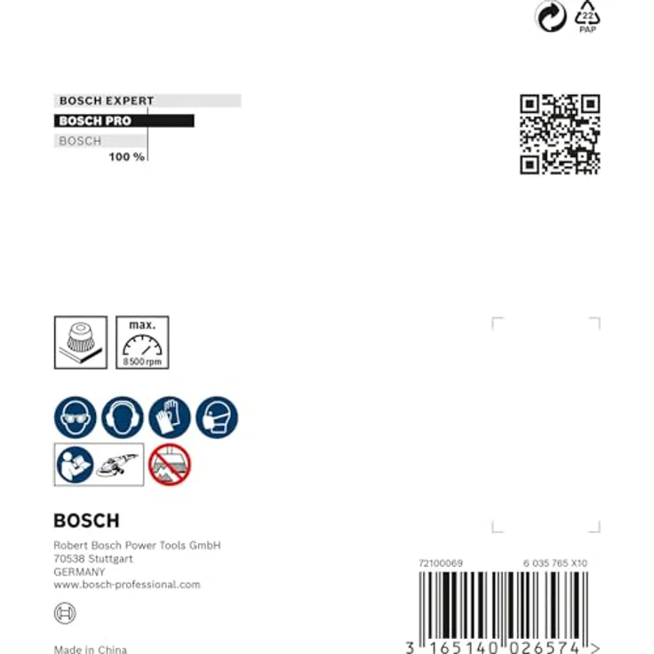 Bosch Topfbürste 100 mm, 0,8 mm, 8500 U/ min, 14 - Preisvergleich – Bild 3