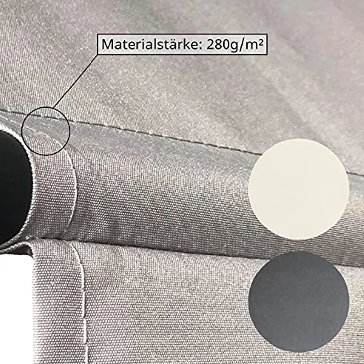SVITA Klemmmarkise 200x120cm 180g-m² Balkonmarkise Sonnenschutz Markise Beige – Bild 6