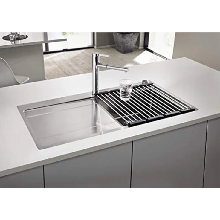 BLANCO Klappmatte | Edelstahl/Kunststoff | Als Abtropf für die Küchenspüle | Faltbare Matte für das Waschbecken in der Küche | Breite 440 mm – Bild 2