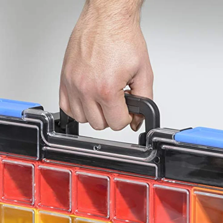 Sortimentskasten B440xT355xH76mm 21 Fächer 4 Trennstege transp.schwarz ALLIT – Bild 8