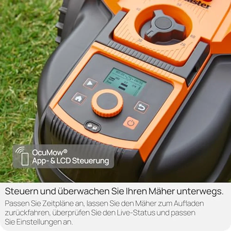 LawnMaster OcuMow AMB16i-500, Roboter-Rasenmäher mit Kamera-Navigation, App-Steuerung und Auto-Charge für Rasenflächen bis 500 m², ohne Begrenzungskabel – Bild 9