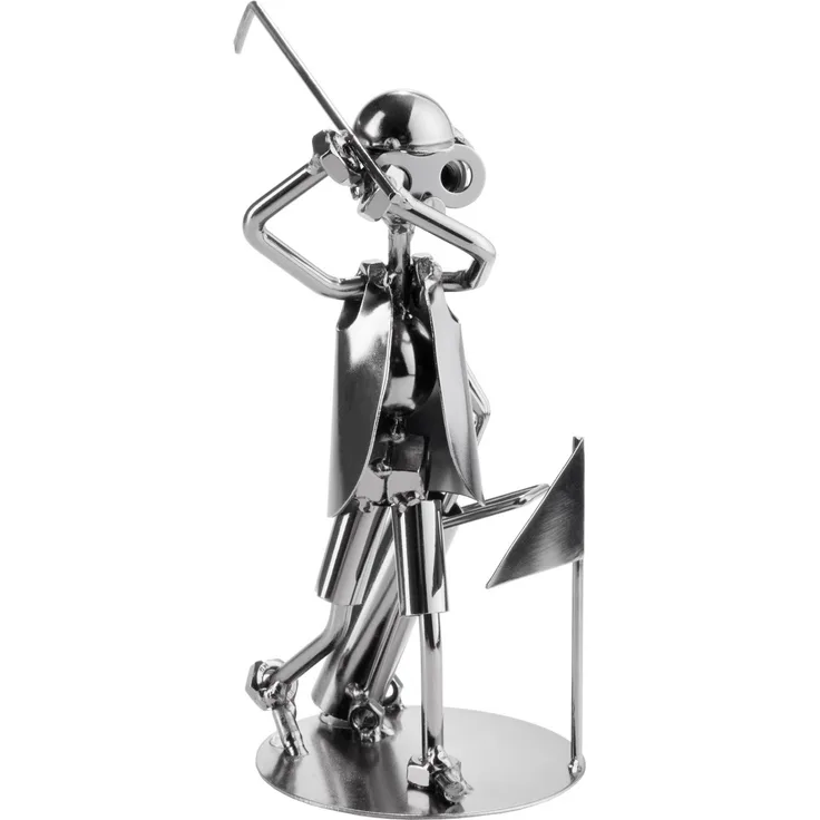 BRUBAKER Schraubenmännchen Golfer - Metallfigur Golf Handarbeit - Geschenkidee