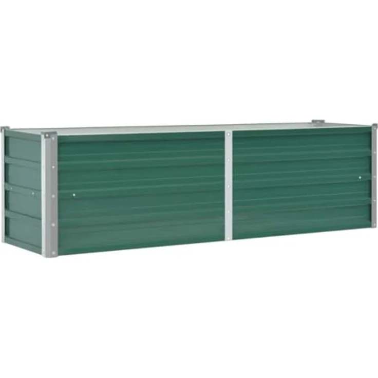 vidaXL Garten-Hochbeet Verzinkter Stahl 160x40x45 cm Grün – Bild 2