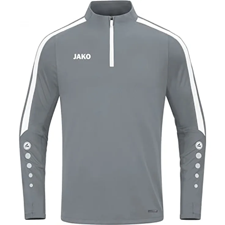 JAKO Power Ziptop Trainingspullover Herren grau/weiß, 3XL