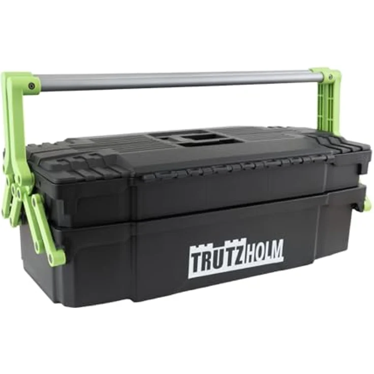 TRUTZHOLM Werkzeugkoffer 2-lagig, 30kg Traglast, 8 Fächer, anpassbar, Kunststoff, 42x17x16 cm – Bild 1