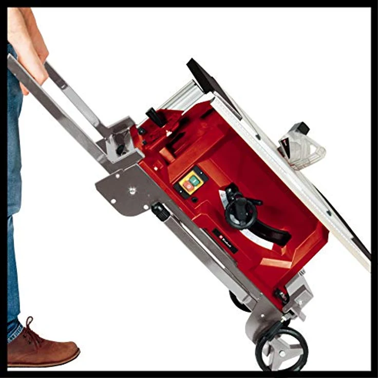 Einhell Tischkreissäge TE-TS 250 UF (max. 2.000 Watt, Trolleyfunktion, Softstart, Aluminiumtisch, Tischverbreiterungen, Parallel--Winkelanschlag) – Bild 5