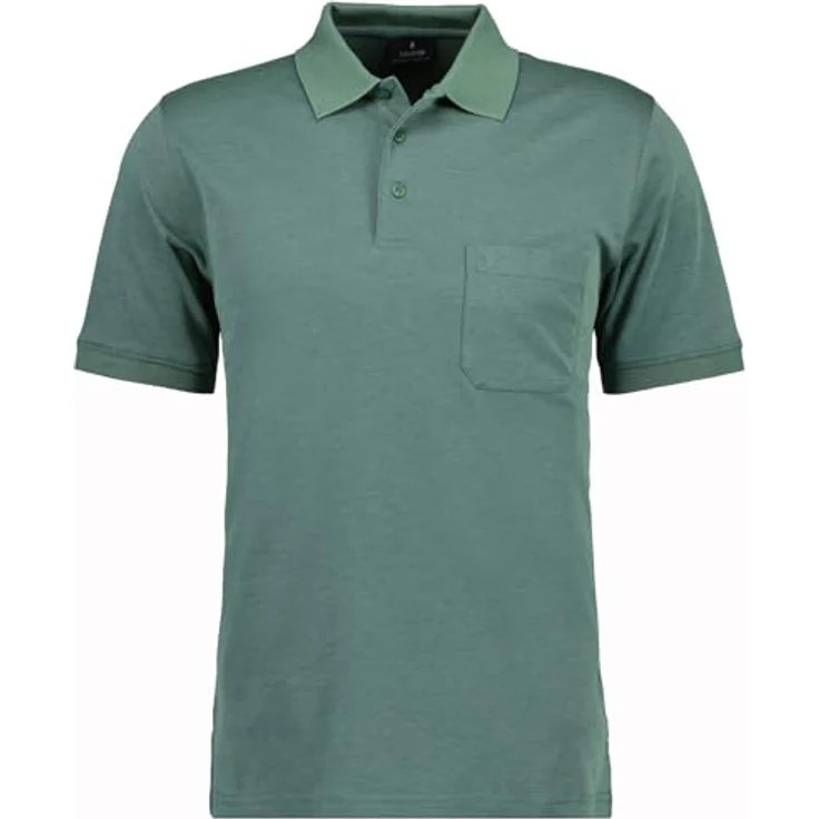 Ragman Polohemd für Herren, einfarbig, mit Brusttasche, Baumwollmischung, Grün, (3XL) – Bild 1