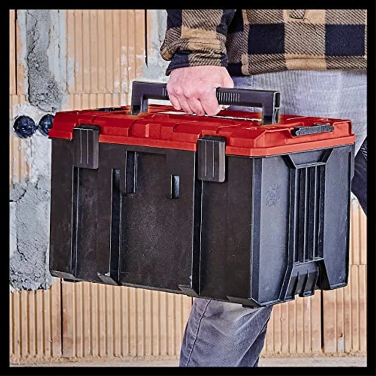 Einhell Werkzeugkoffer E-Case M, Polypropylen Koffer für große Werkzeuge, spritzwassergeschützt - Preisvergleich – Bild 9