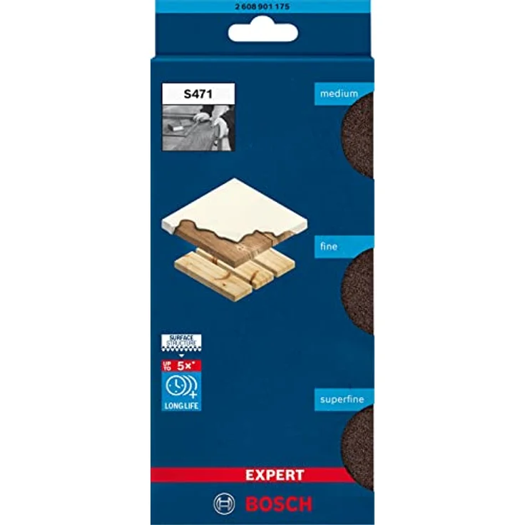 Expert Schleifpapier 471 Standard Block, 69 x 97 x26 mm, M, F, SF, 3-tlg. - Preisvergleich – Bild 2