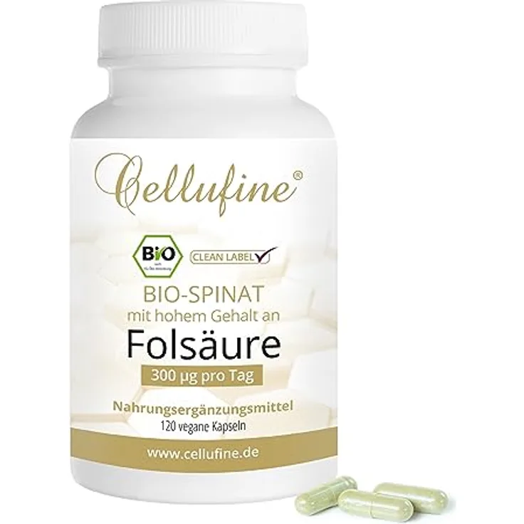 Cellufine BIO-Spinat mit hohem Fols ure-Gehalt