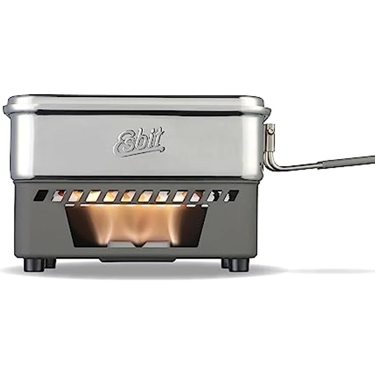 Esbit Campingkocher CS1100HA, Edelstahl Kochtopf mit 1100 ml Volumen, kompakt und transportabel – Bild 1
