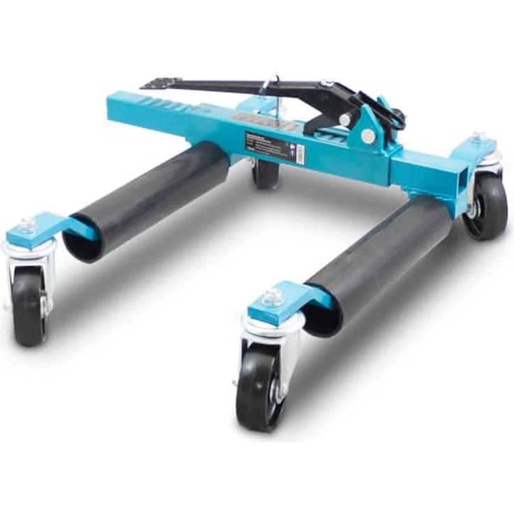 Bituxx 2x Rangierhilfe mit mechanischem Wagenheber, Tragkraft bis 560kg, blau, MS-19212 – Bild 2