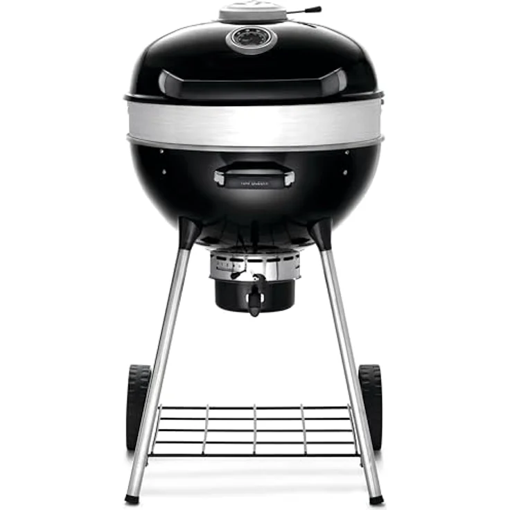 Napoleon PRO22 Profi Holzkohle-Kugelgrill, 55 cm Grillrost, porzellanemaillierter Deckel, verchromtes Grillrost, langlebiger Stahlkörper, rotisserie-ready – Bild 1